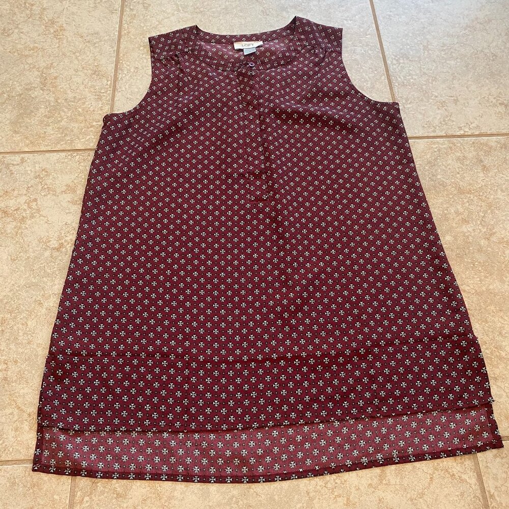 Maroon Patterned Blouse - image 1